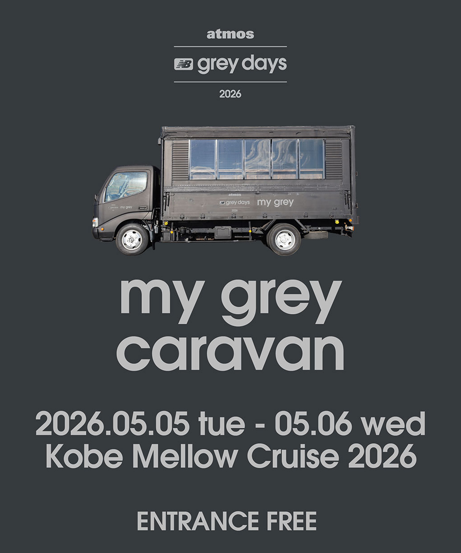 「Kobe Mellow Cruise 2026 」に”my grey caravan”が出展 5/5-5/6開催