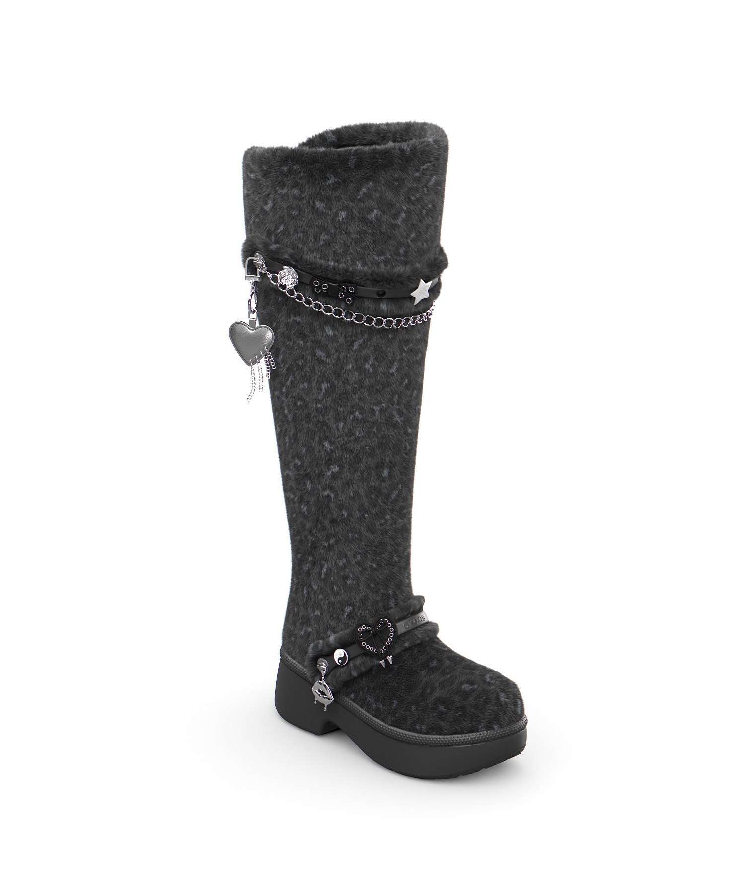crocs Unfurgettable Leopard Knee High Boot