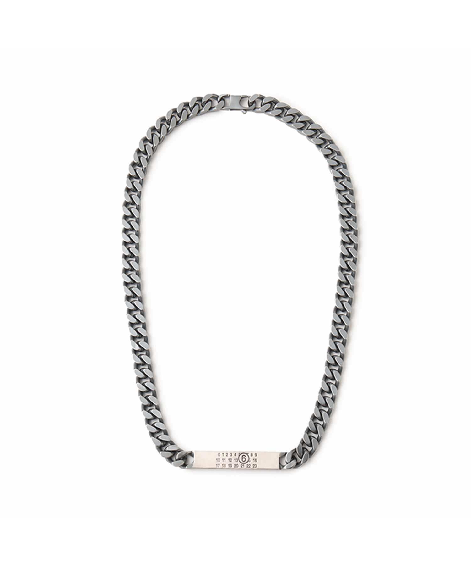 MM6 Minimal Logo ID Tag curb necklace