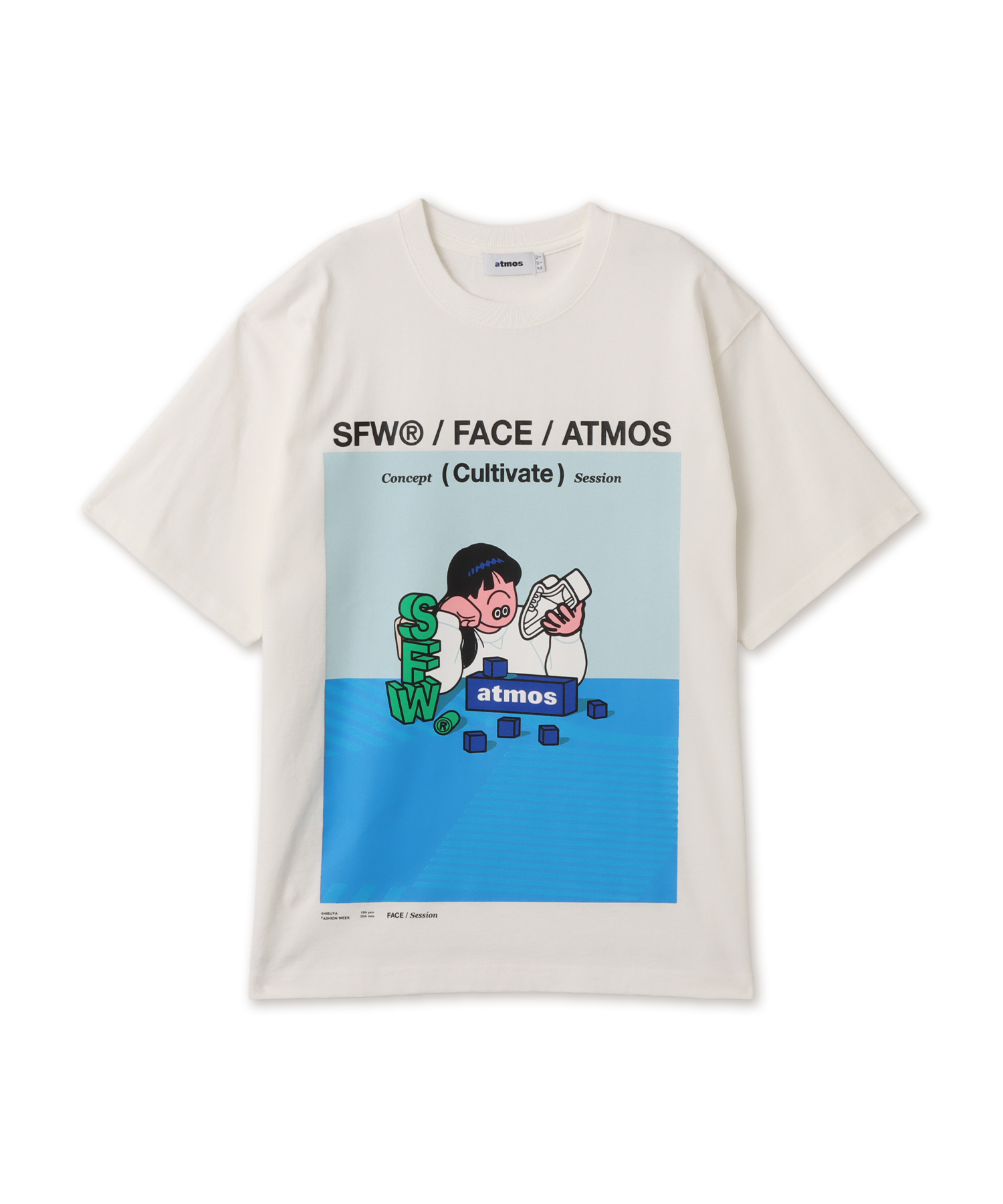 SFW x FACE OKA x atmos T-shirt