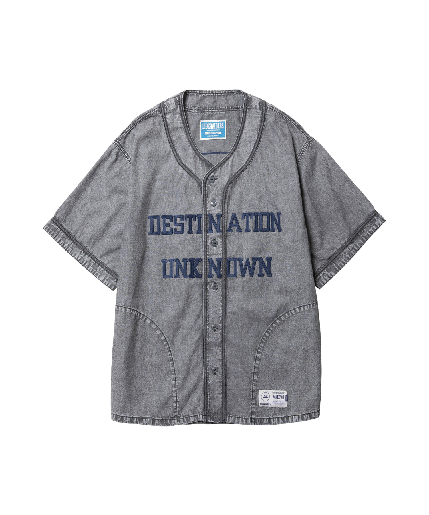 LIBERAIDERS CHAMBRAY BASEBALL SHIRT