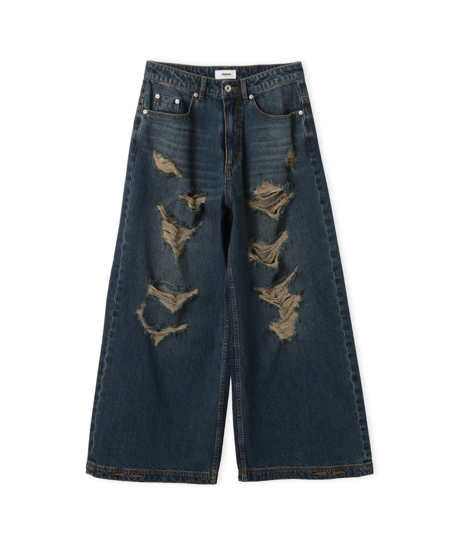 atmos pink Hard Crash Loose Denim