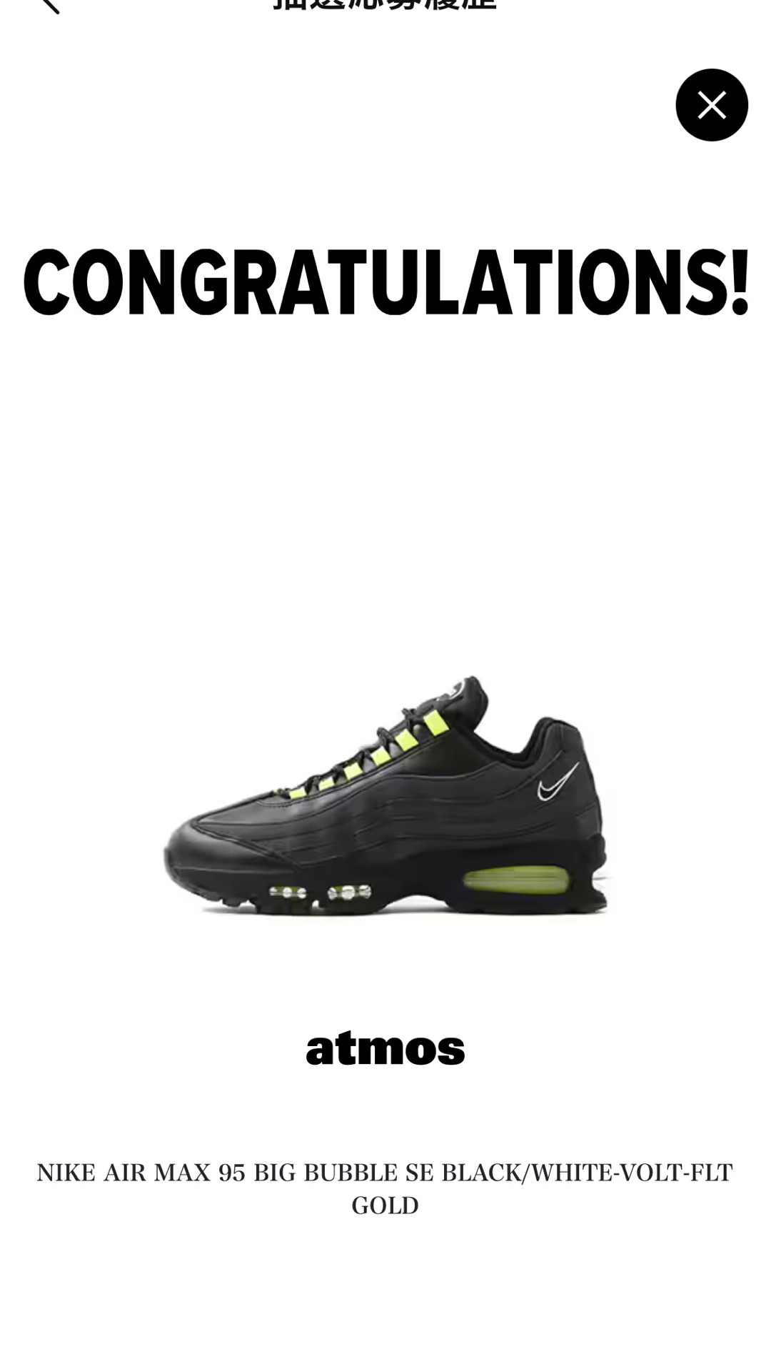 NIKE AIR MAX 95 BIG BUBBLE SE BLACK/WHITE-VOLT-FLT GOLD（ナイキ