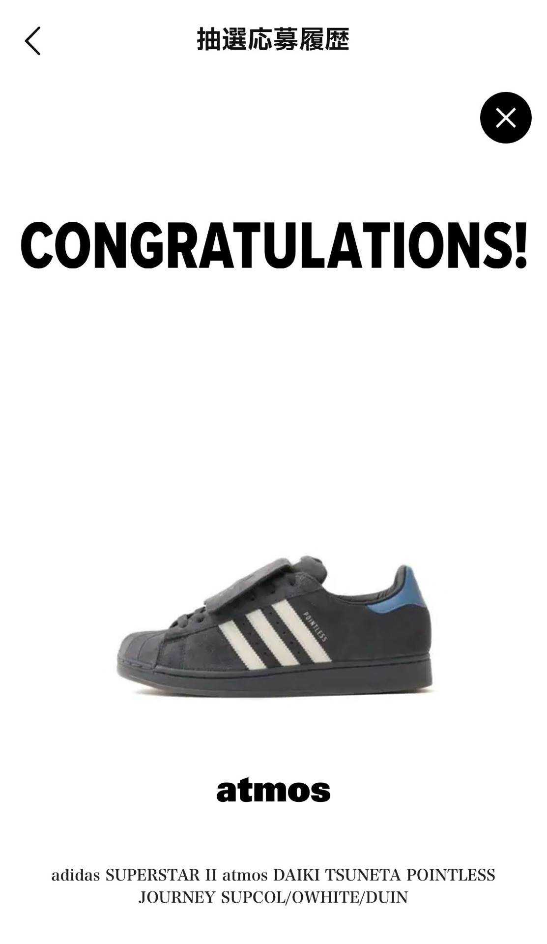 adidas SUPERSTAR II atmos DAIKI TSUNETA POINTLESS JOURNEY